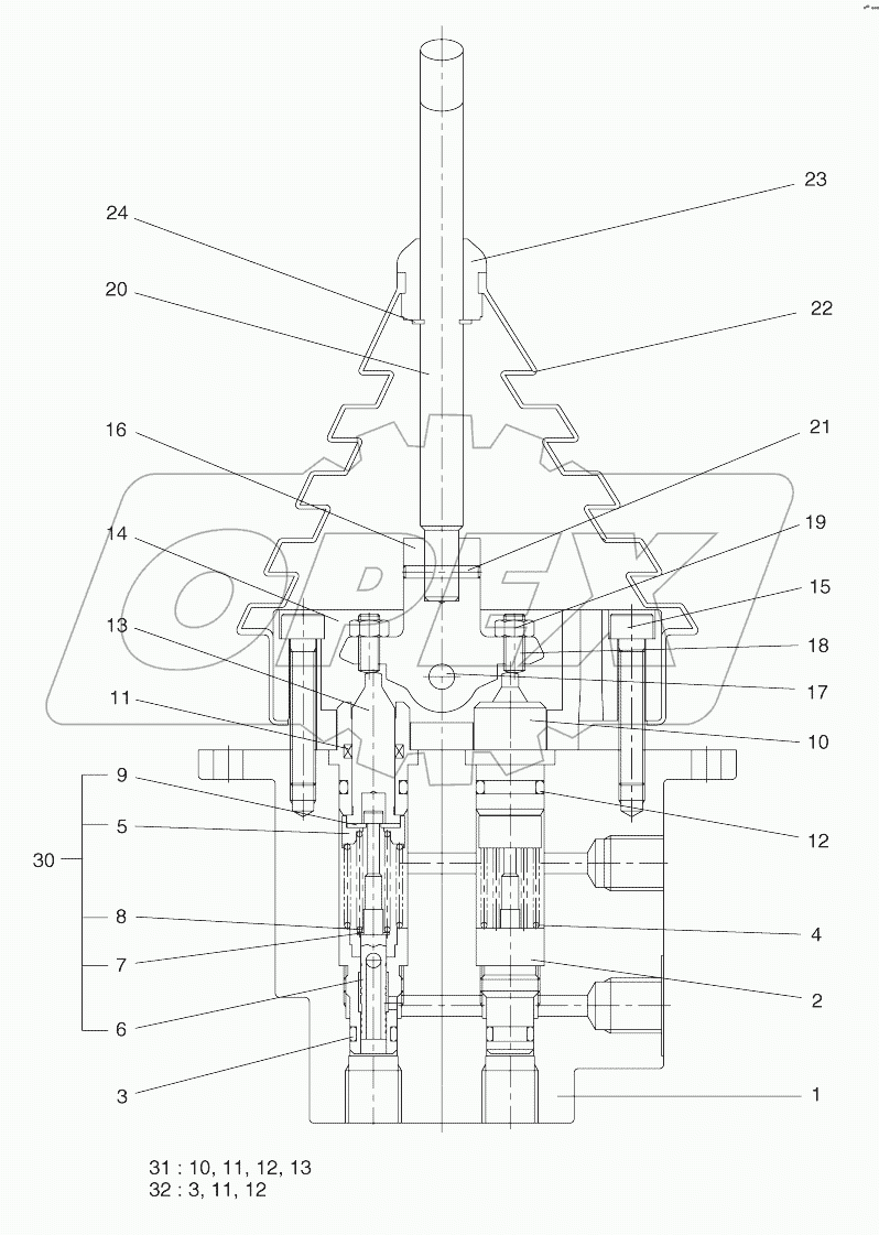  REMOTE CONTROL VALVE - DOZER