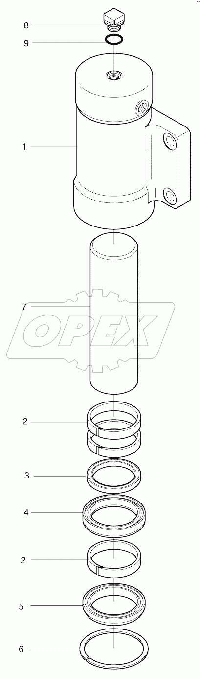  CHOCKING CYLINDER - L.H (1960 -)