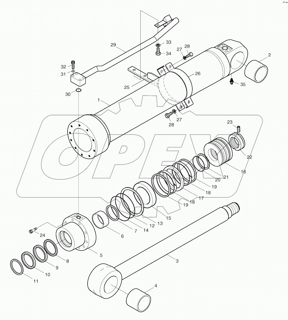  BOOM CYLINDER (L.H) - LOCK VALVE