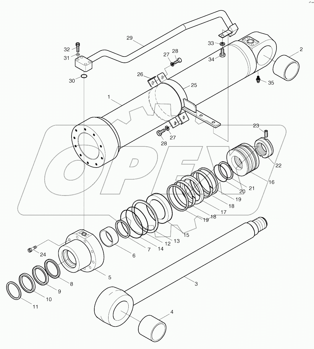  BOOM CYLINDER (R.H) - LOCK VALVE