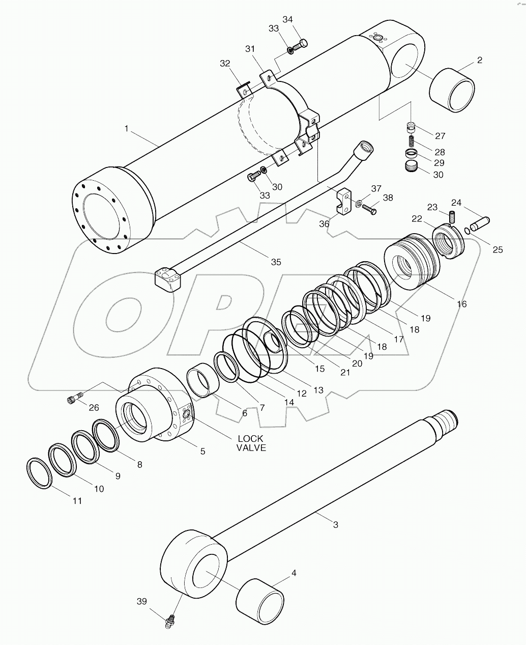  ARM CYLINDER - LOCK VALVE