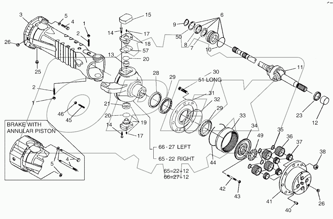  PLANET GEAR - FRONT AXLE