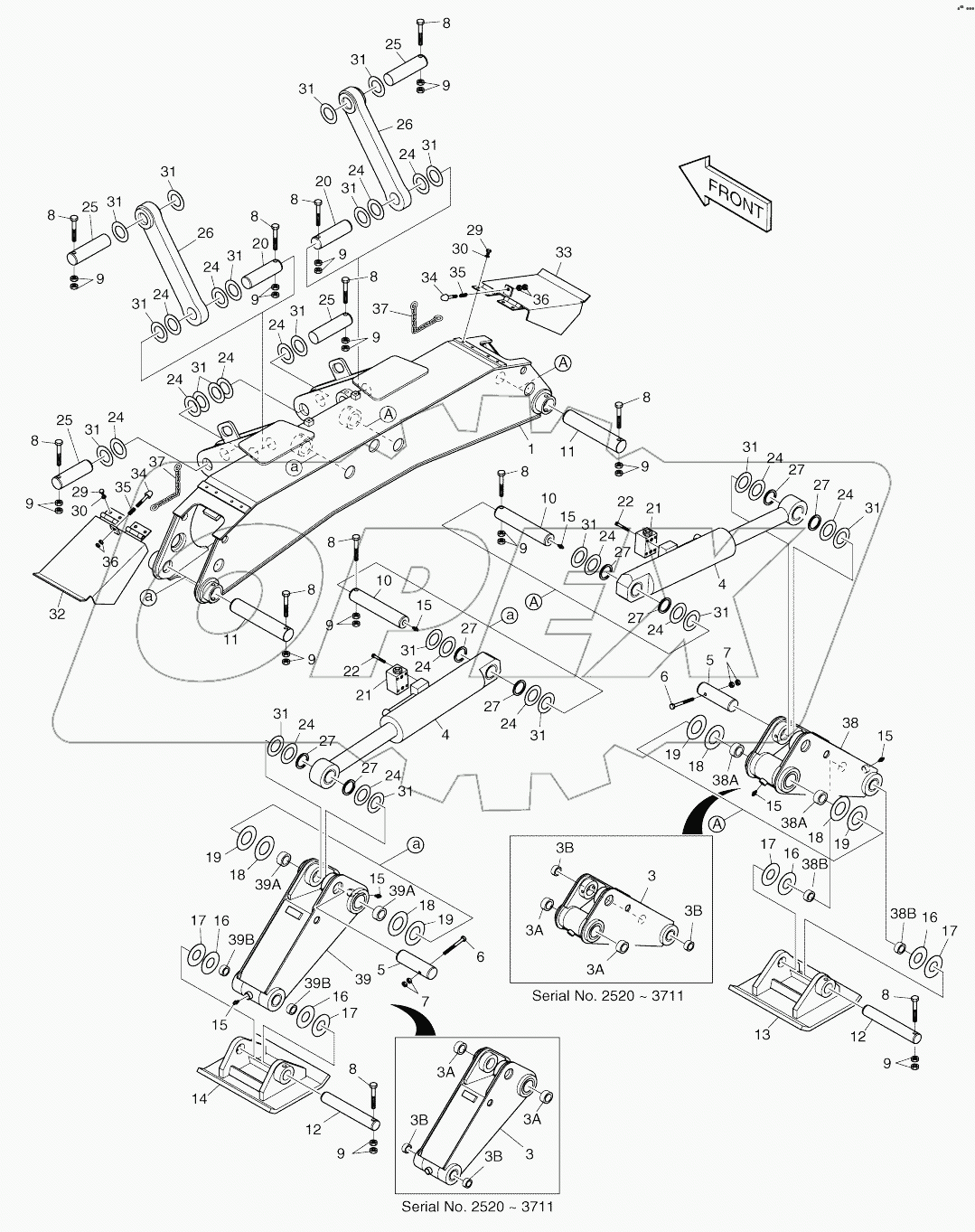  OUTRIGGER ASSY - REAR (2520 -)