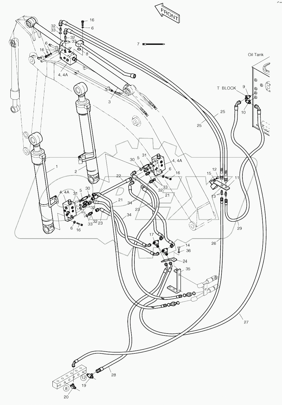  LOCK VALVE PIPING - BOOM 4.3M