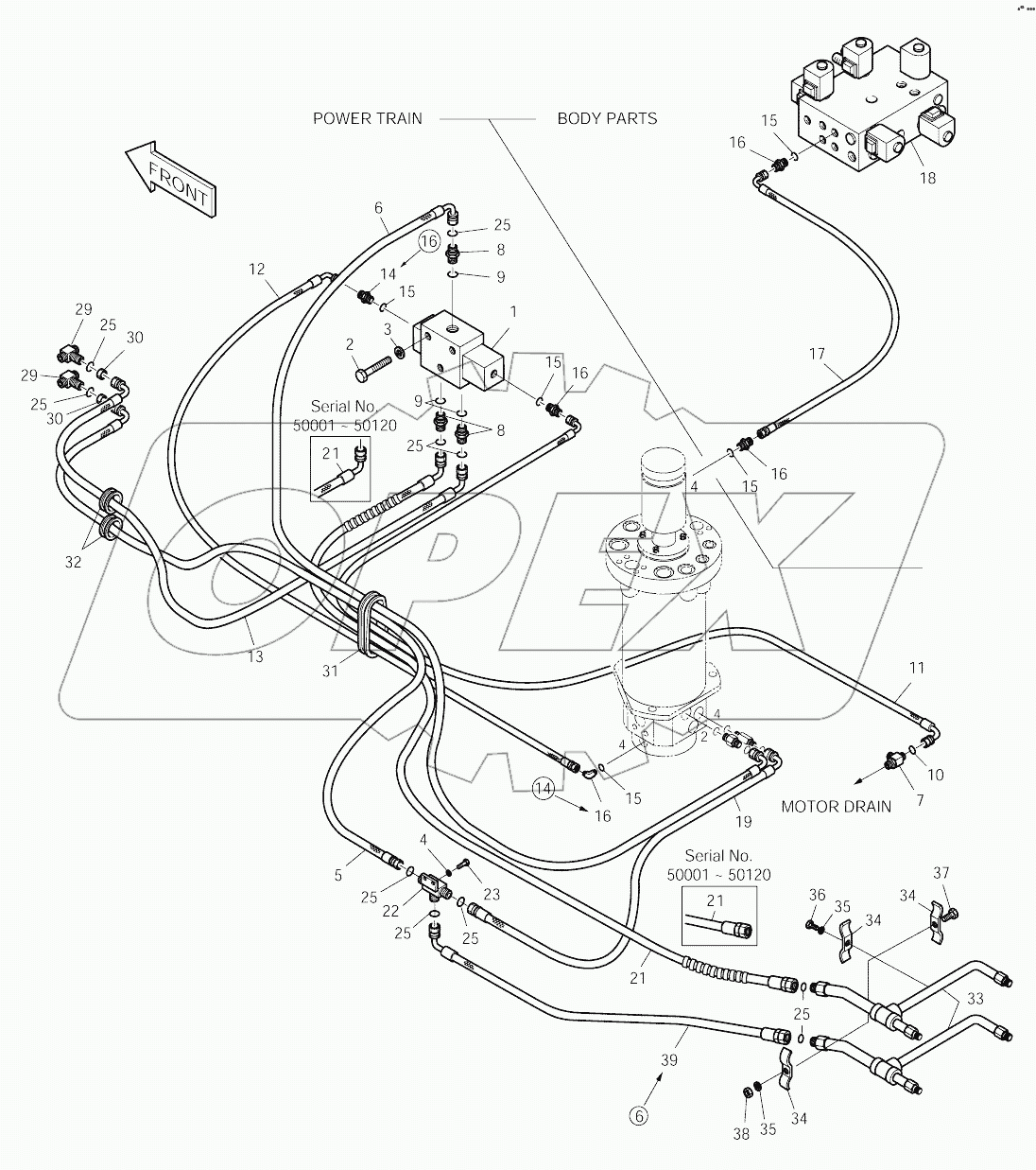  DOZER AND OUTRIGGER PIPING