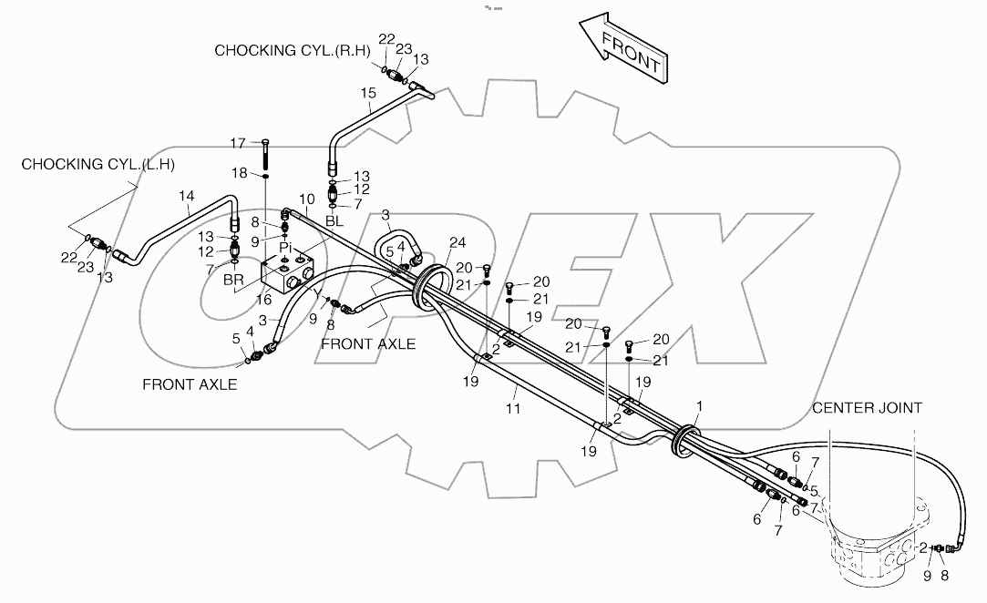  STEER AND CHOCK PIPING