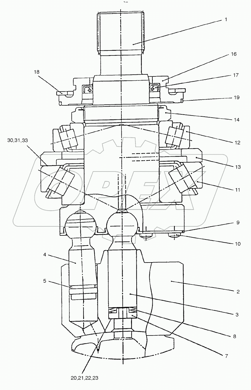  ROTARY GROUP-TRAVEL MOTOR