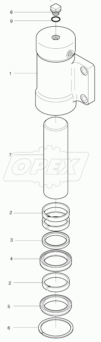  CHOCKING CYLINDER-L.H (1960-)
