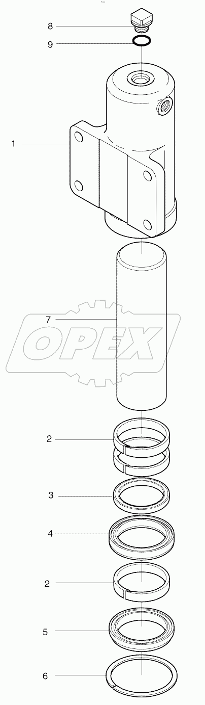  CHOCKING CYLINDER-R.H (1960-)