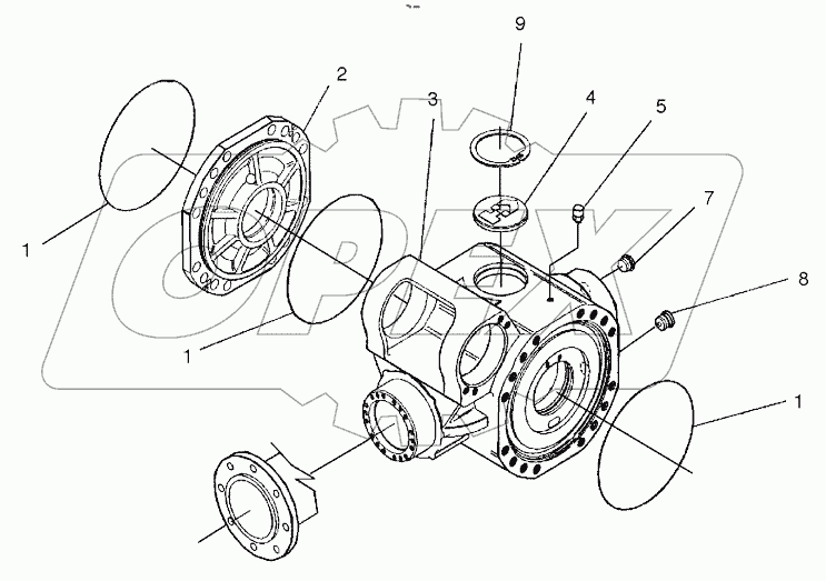  DIFFERENTIAL HOUSING-FRONT AXLE