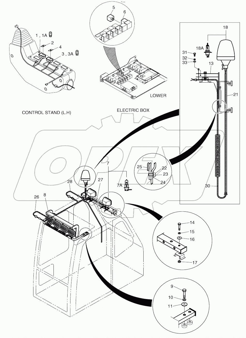  6-LAMP AND BEACON (TELESCOPIC)
