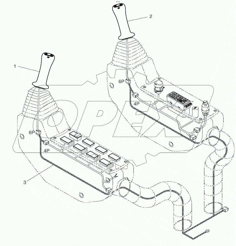  JOYSTICK VALVE ASS'Y 3-SWITCH