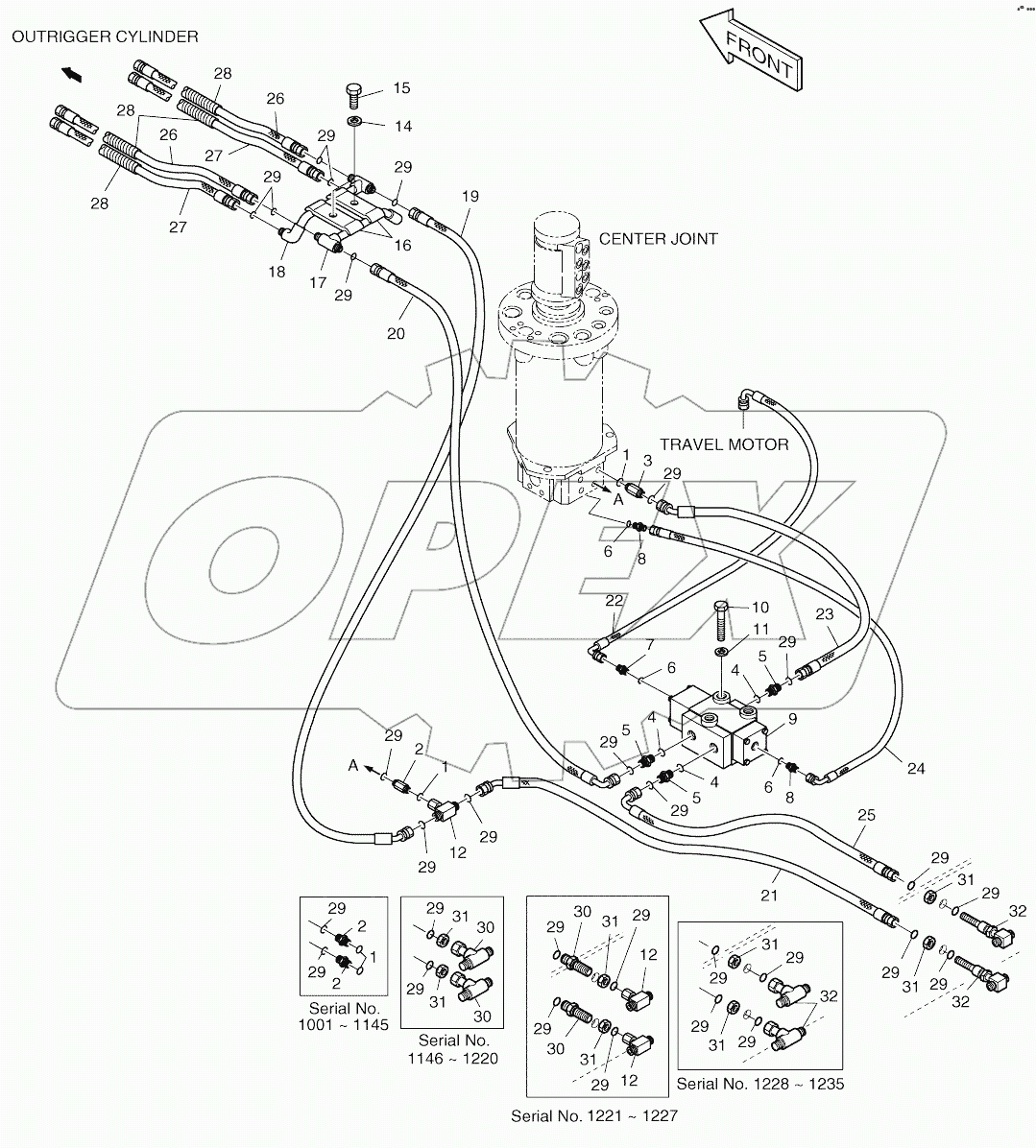  DOZER AND OUTRIGGER PIPING