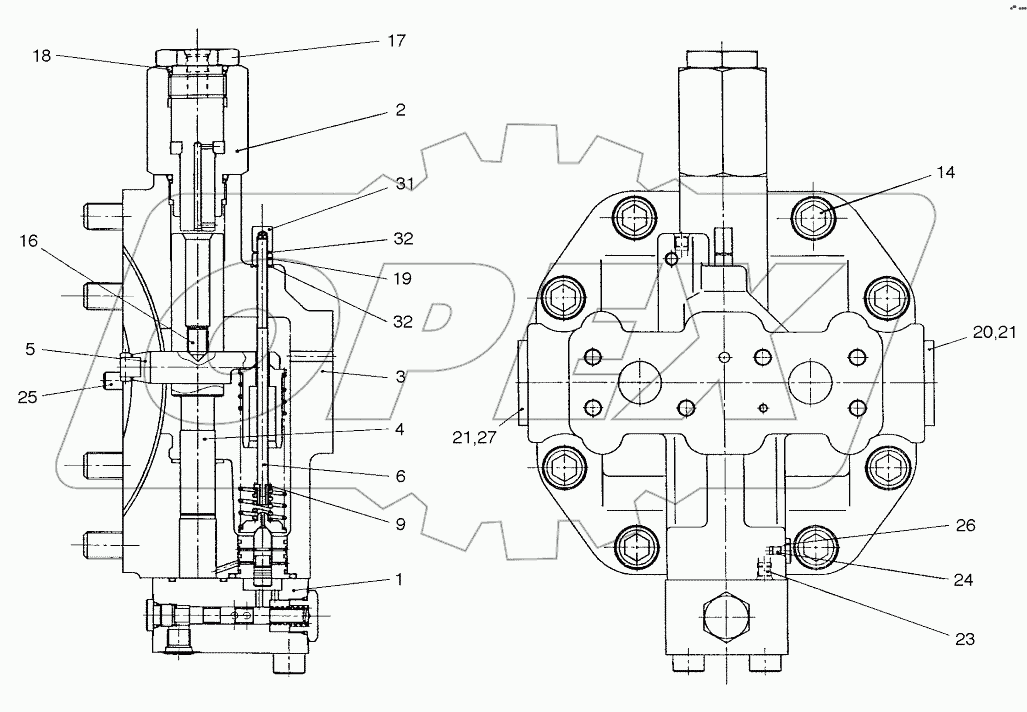  REGULATOR-TRAVEL MOTOR
