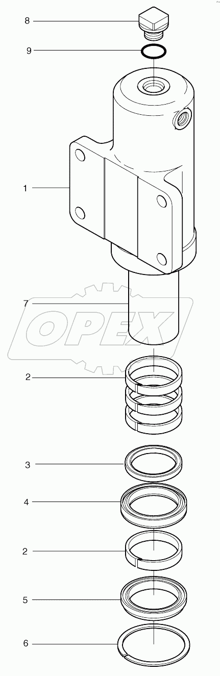  CHOCKING CYLINDER-R.H (1240-)