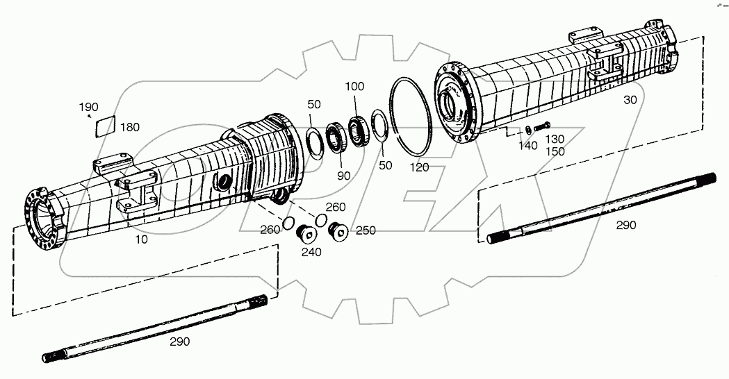  AXLE CASING-REAR AXLE