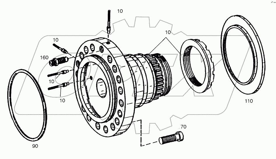  HUB. CARRIER-REAR AXLE