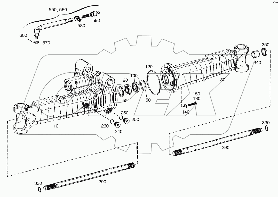  AXLE CASING-FRONT AXLE