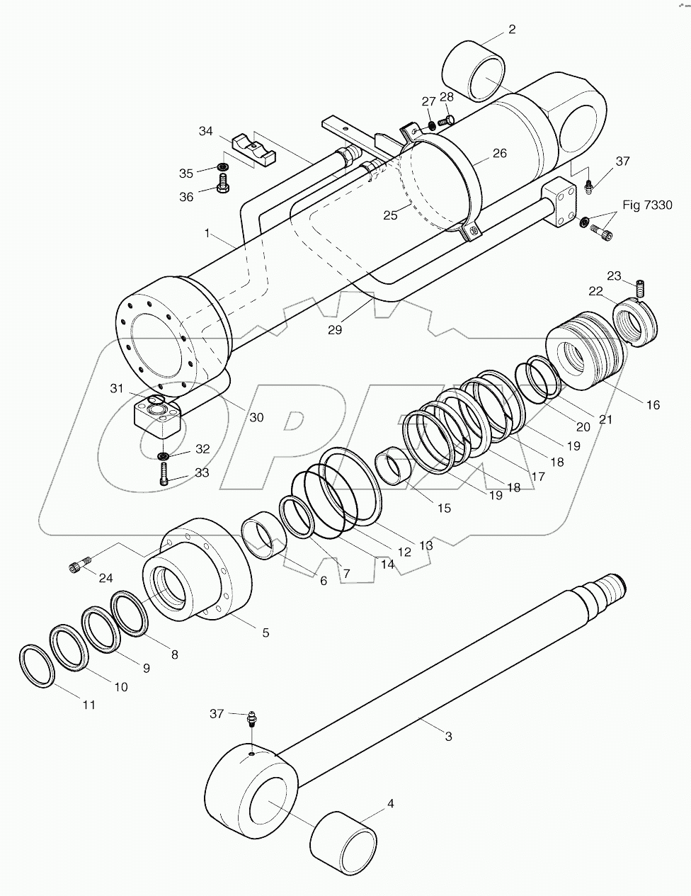  BOOM CYLINDER (L.H)-LOCK VALVE