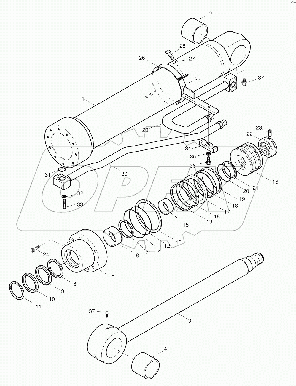  BOOM CYLINDER (R.H)-LOCK VALVE