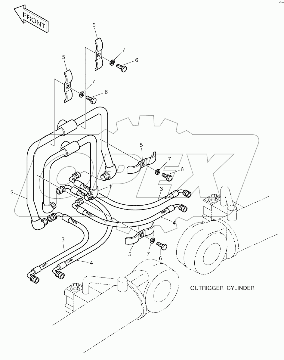  OUTRIGGER PIPING-REAR (1001-1145)