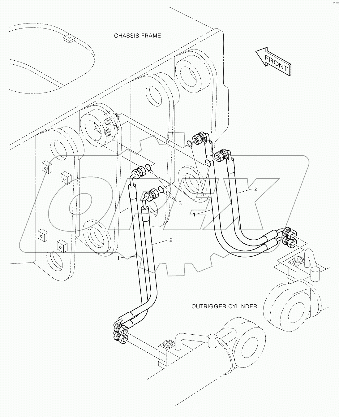  OUTRIGGER PIPING-REAR (1146-)