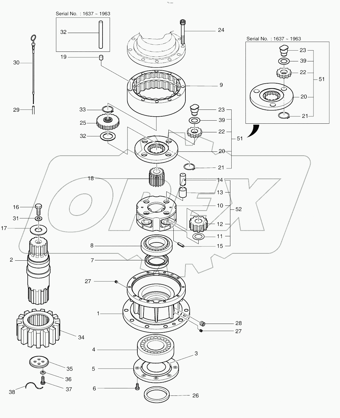  SWING REDUCTION GEAR (1637-)