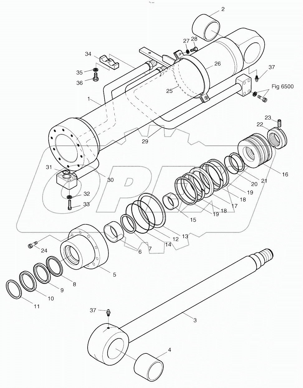  BOOM CYLINDER (L.H)-LOCK VALVE