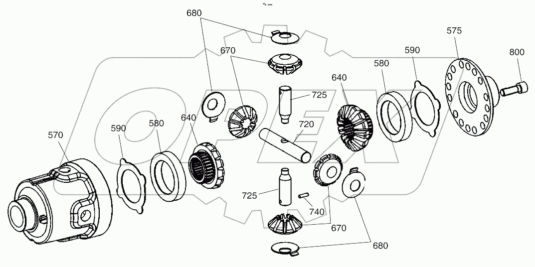  DIFFERENTIAL GEAR - FRONT AXLE (1944-)