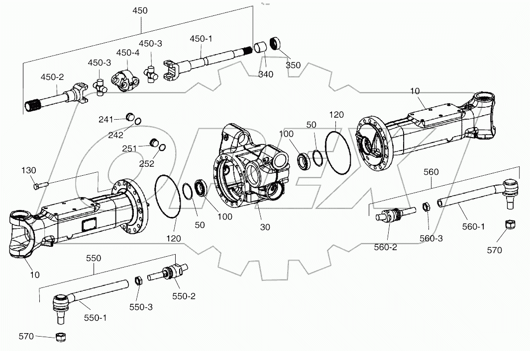  AXLE CASING-FRONT AXLE (1944-)