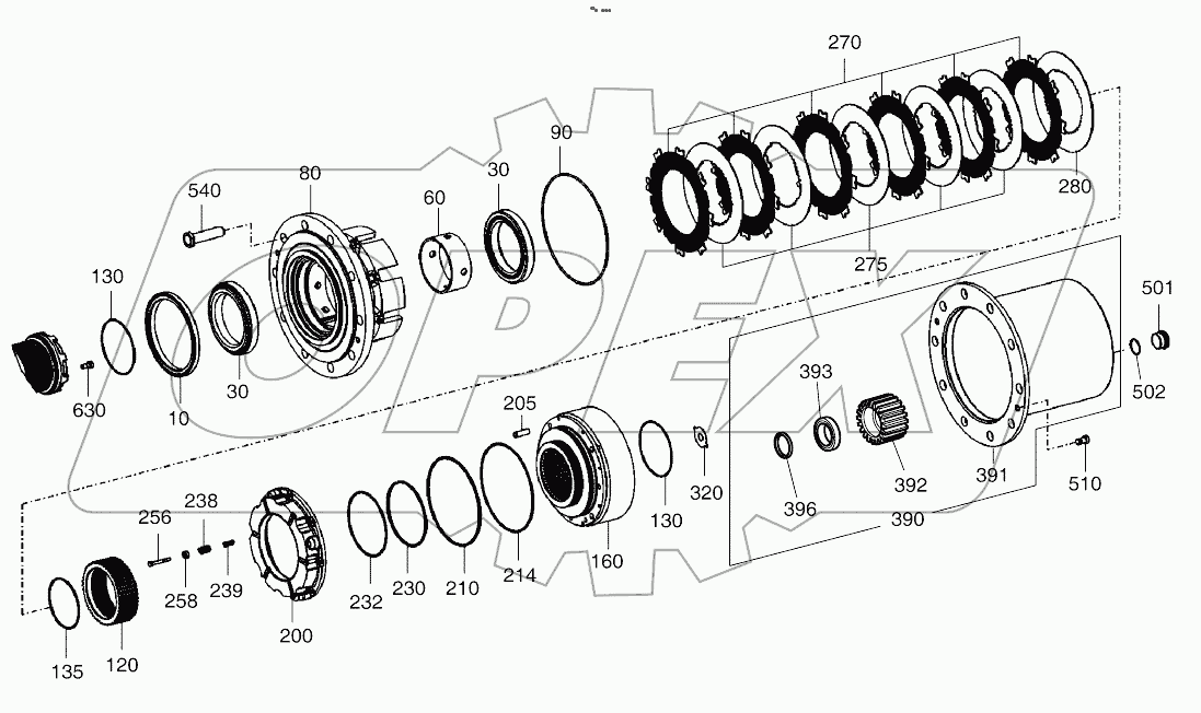  OUTPUT-FRONT AXLE (1944-)