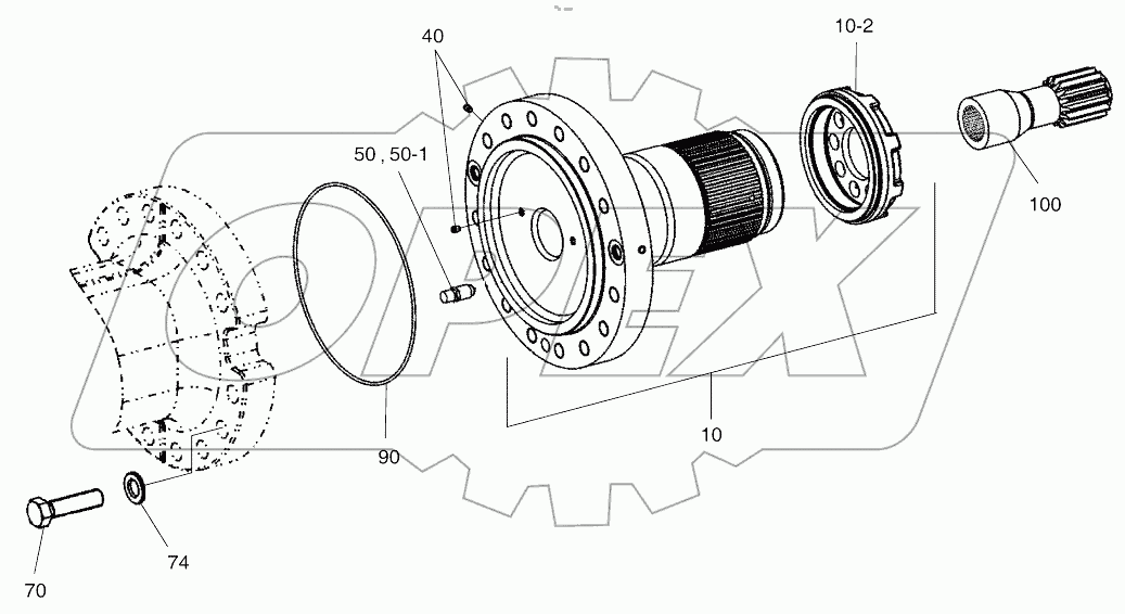  HUB. CARRIER-REAR AXLE (1631-)