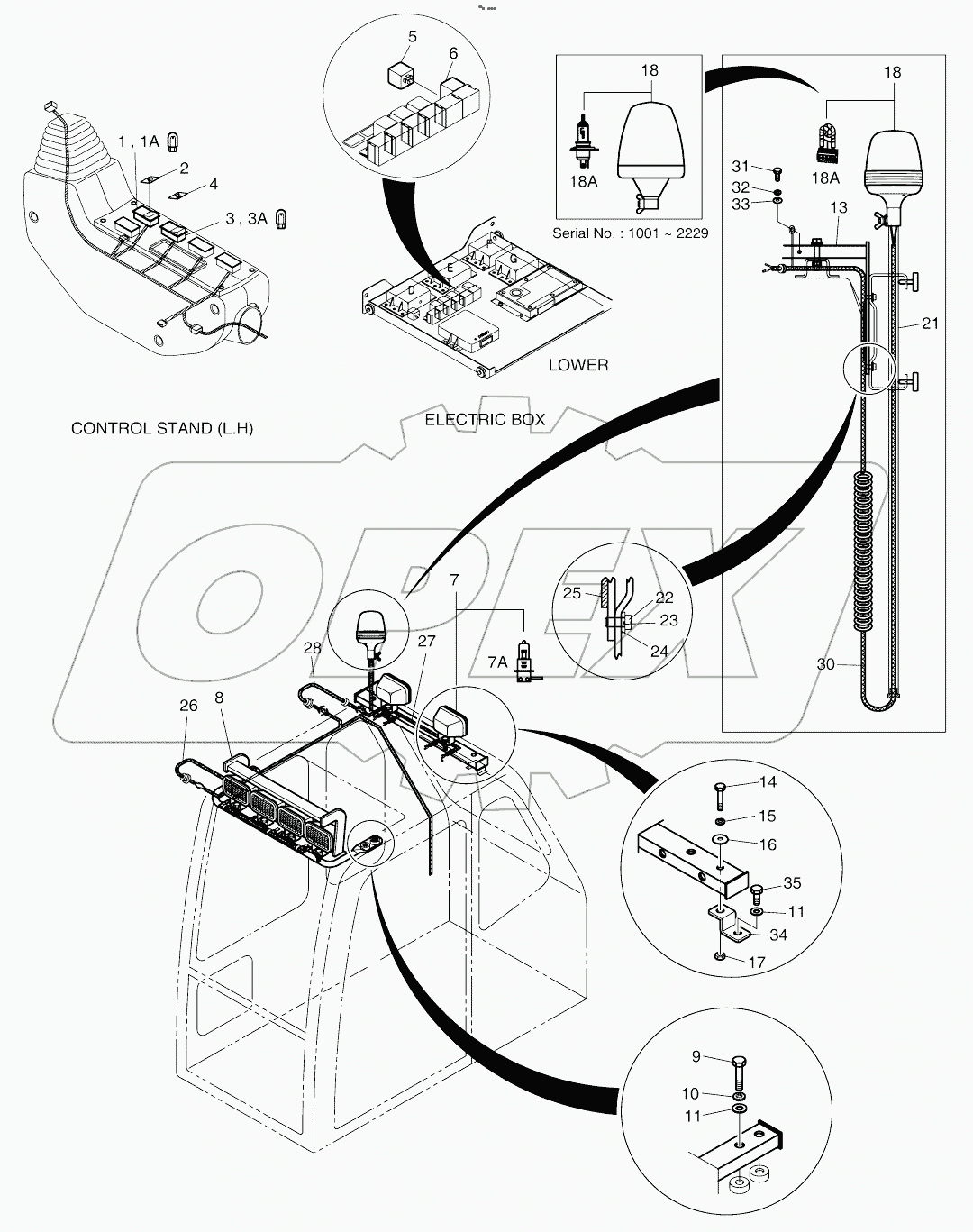  6-LAMP AND BEACON (TELESCOPIC)