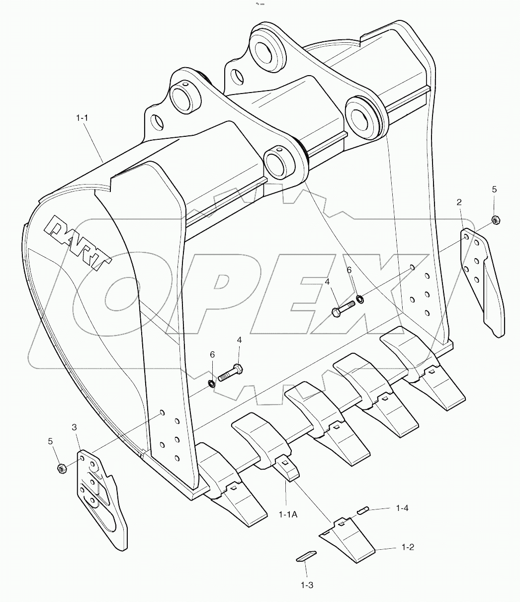  BUCKET-0.66M3 (39")-VERTICAL PIN