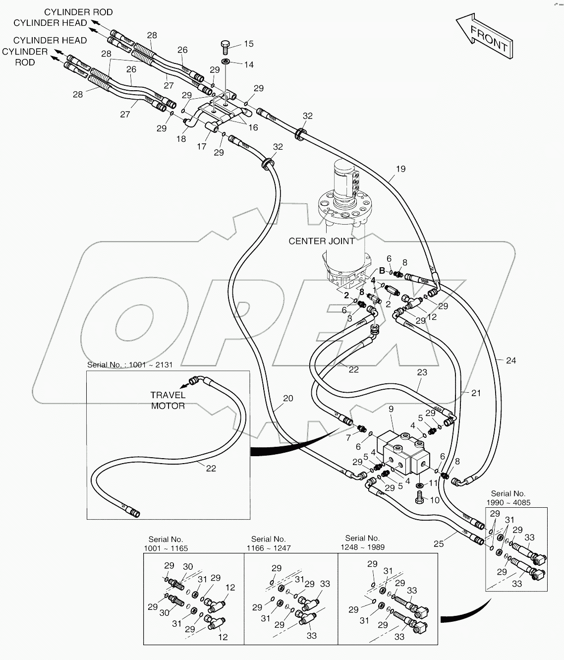  DOZER AND OUTRIGGER PIPING