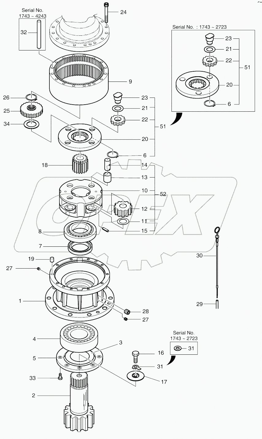  SWING REDUCTION GEAR (1743-)