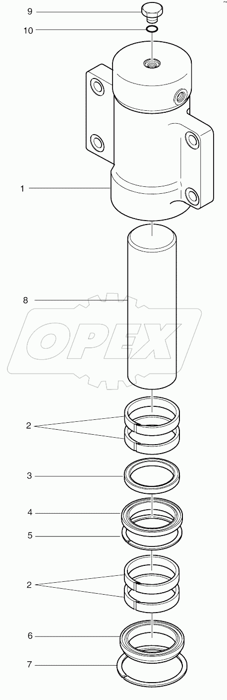  CHOCKING CYLINDER (L.H.) (3174-)