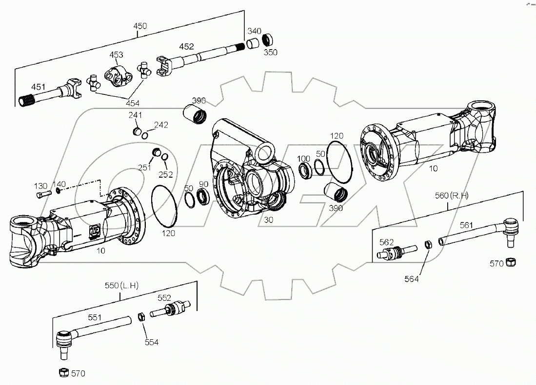  AXLE CASING-FRONT AXLE (2132-)
