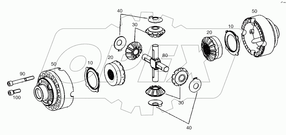  DIFFERENTIAL GEAR-FRONT AXLE (2791-)