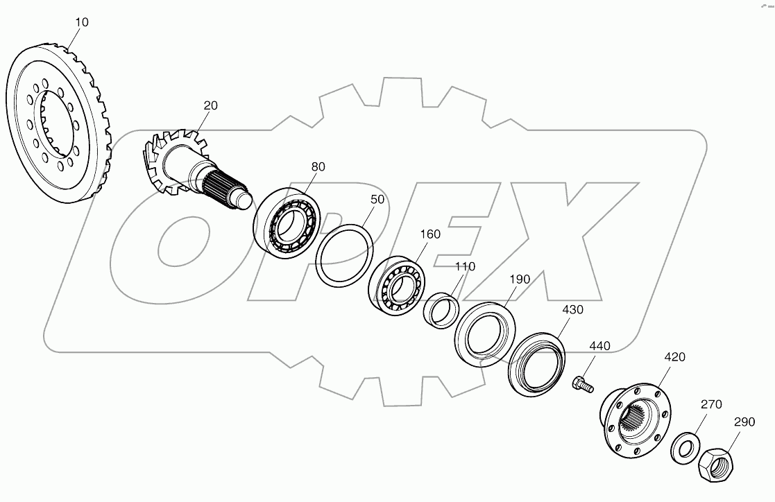  INPUT-FRONT AXLE (2132-)