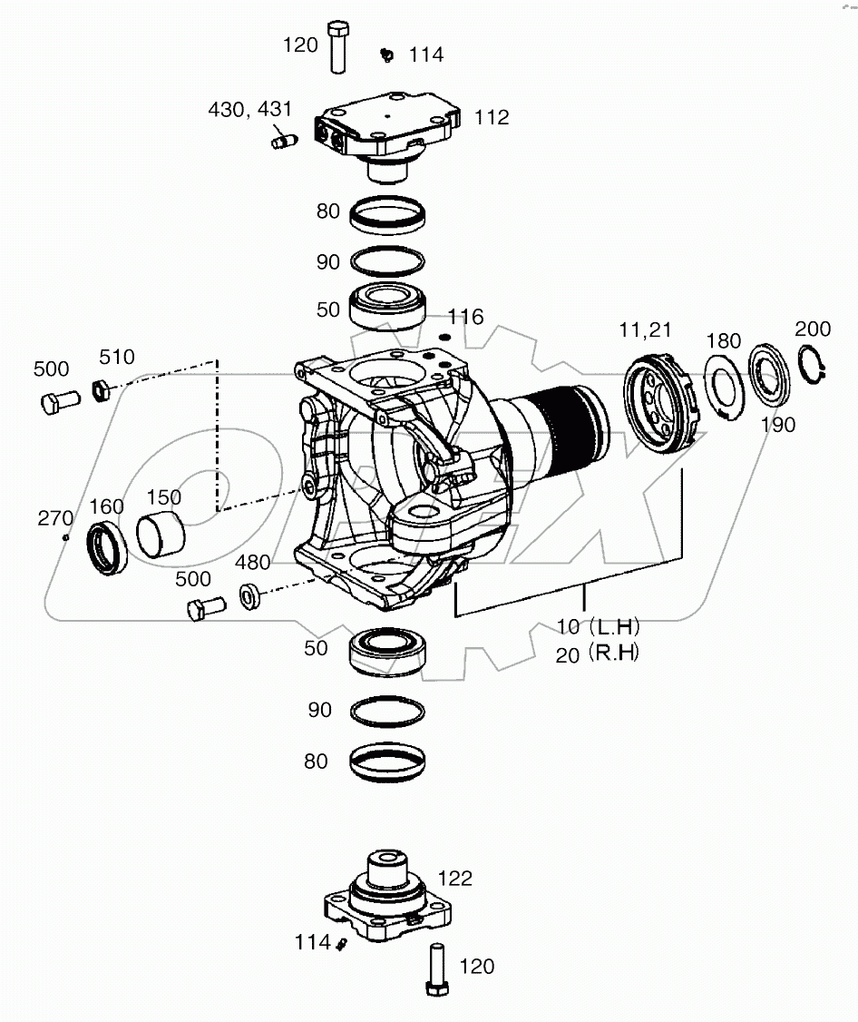  JOINT HOUSING-FRONT AXLE (2791-)
