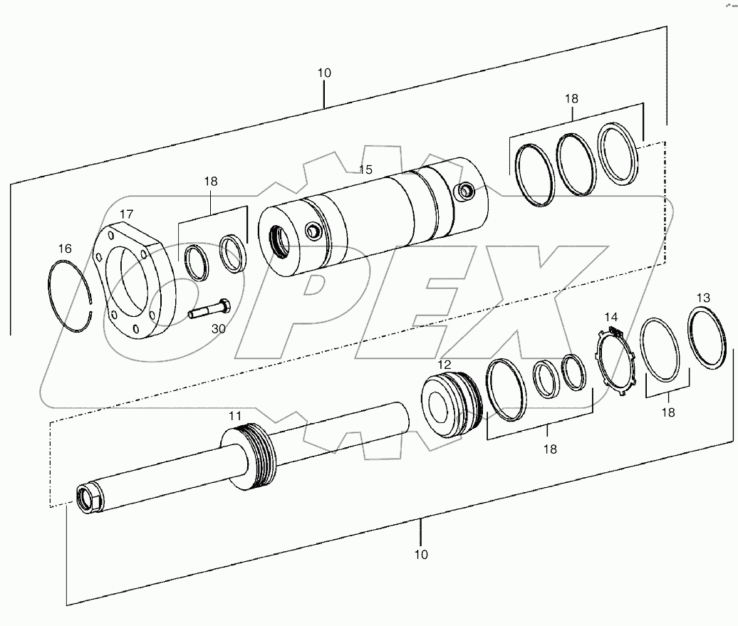  STEERING CYLINDER-FRONT (2132-)