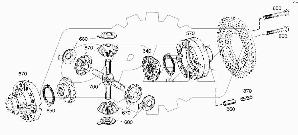  DIFFERENTIAL-REAR AXLE (1001-2131)