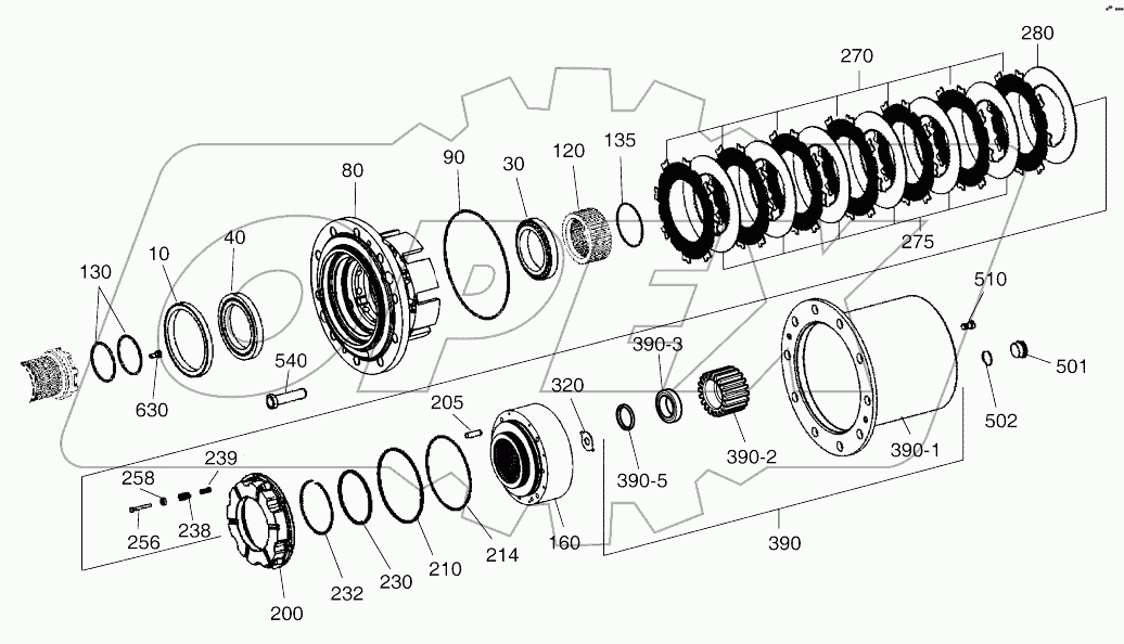  OUTPUT-REAR AXLE (2791-)