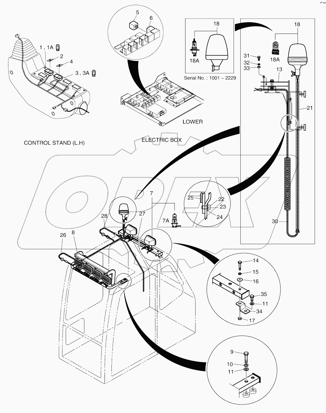  6-LAMP AND BEACON (TELESCOPIC)