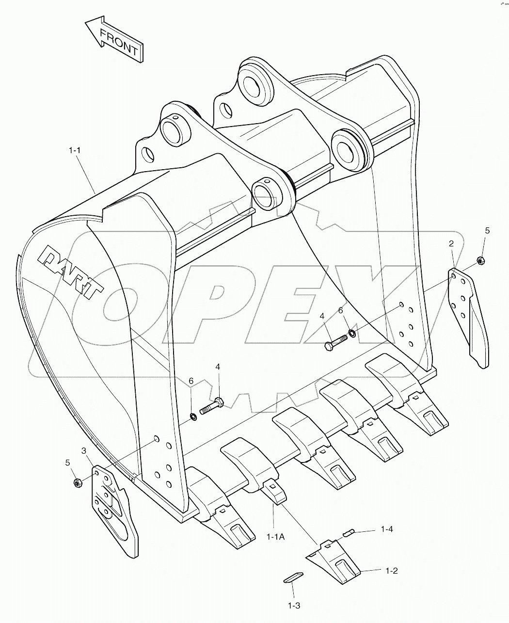  BUCKET 1.07mВі (48")-VERTICAL PIN