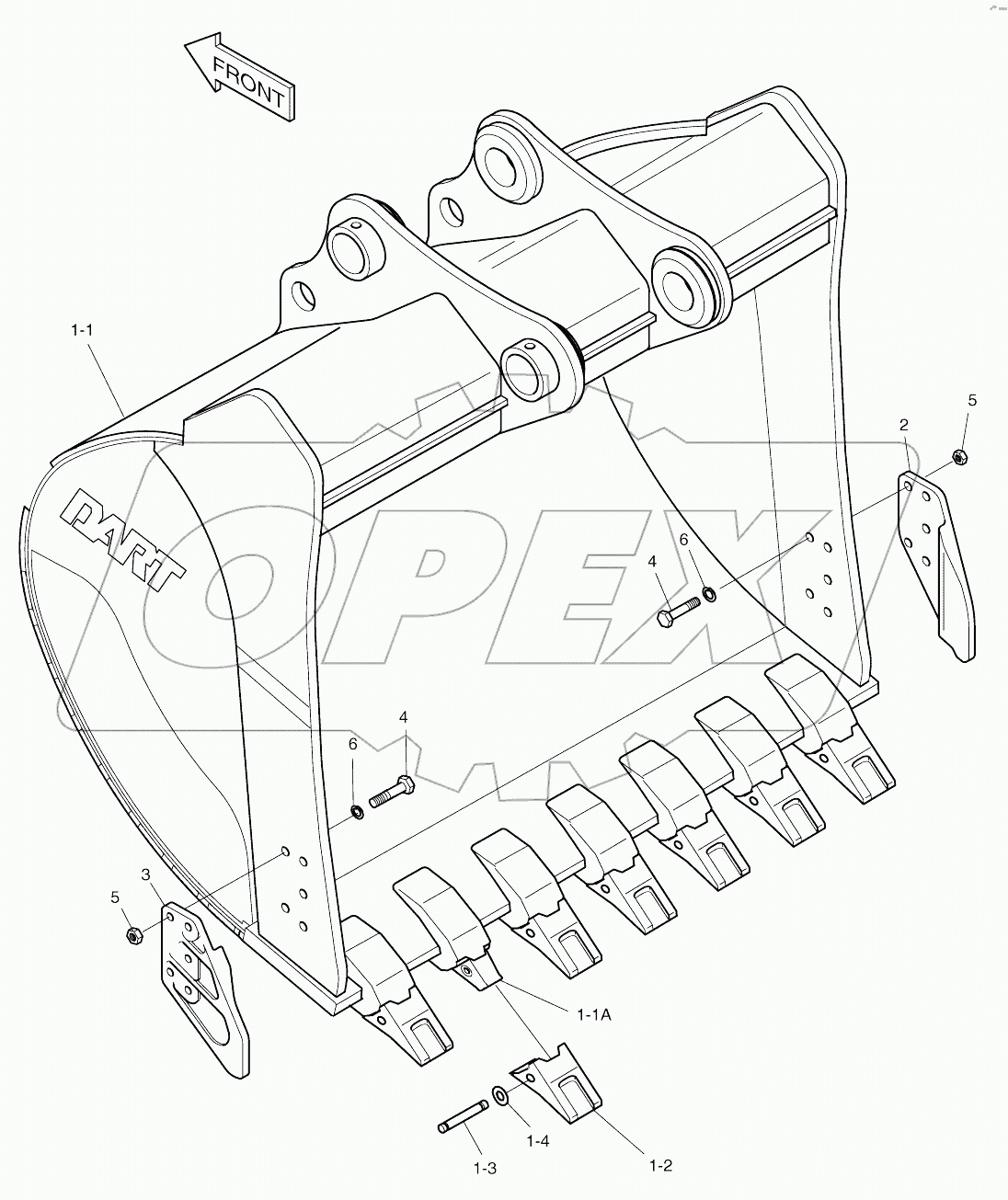  BUCKET 1.49mВі (63")-SIDE PIN