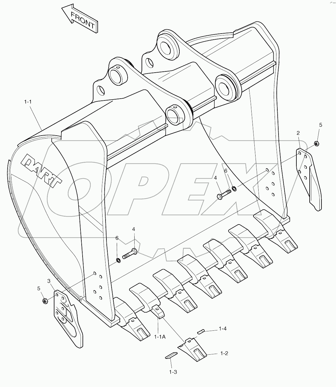  BUCKET 1.49mВі (63")-VERTICAL PIN