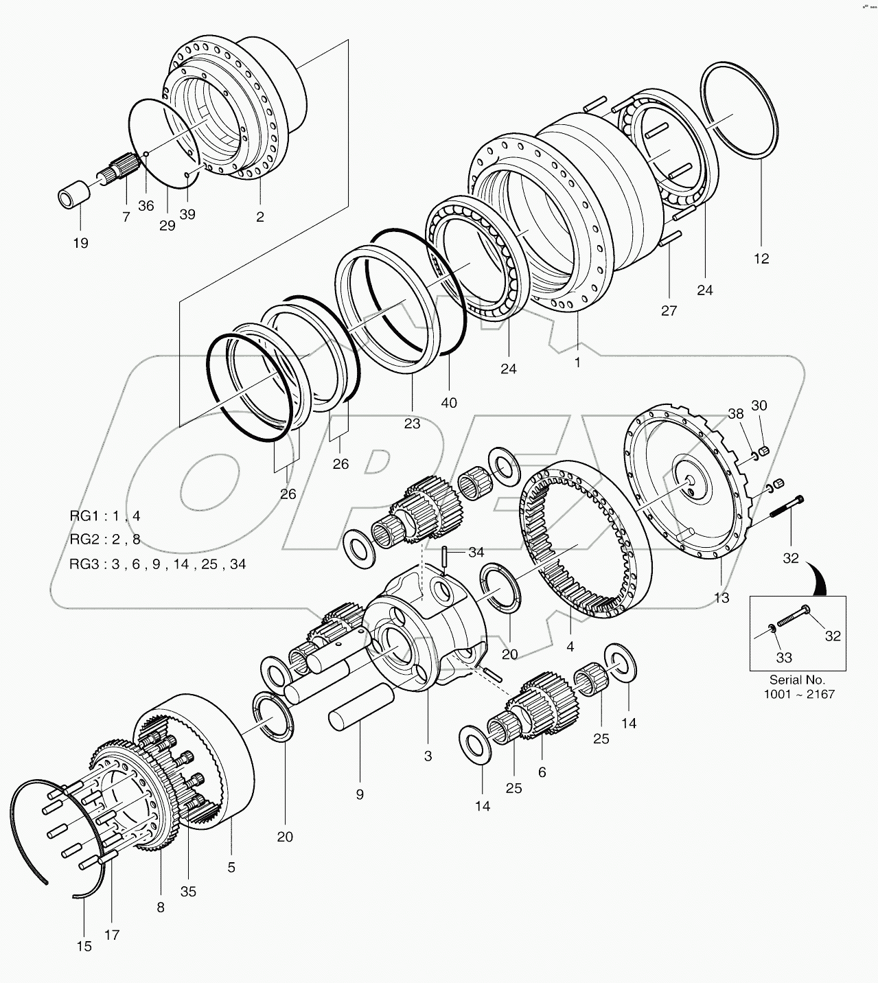  TRAVEL REDUCTION GEAR
