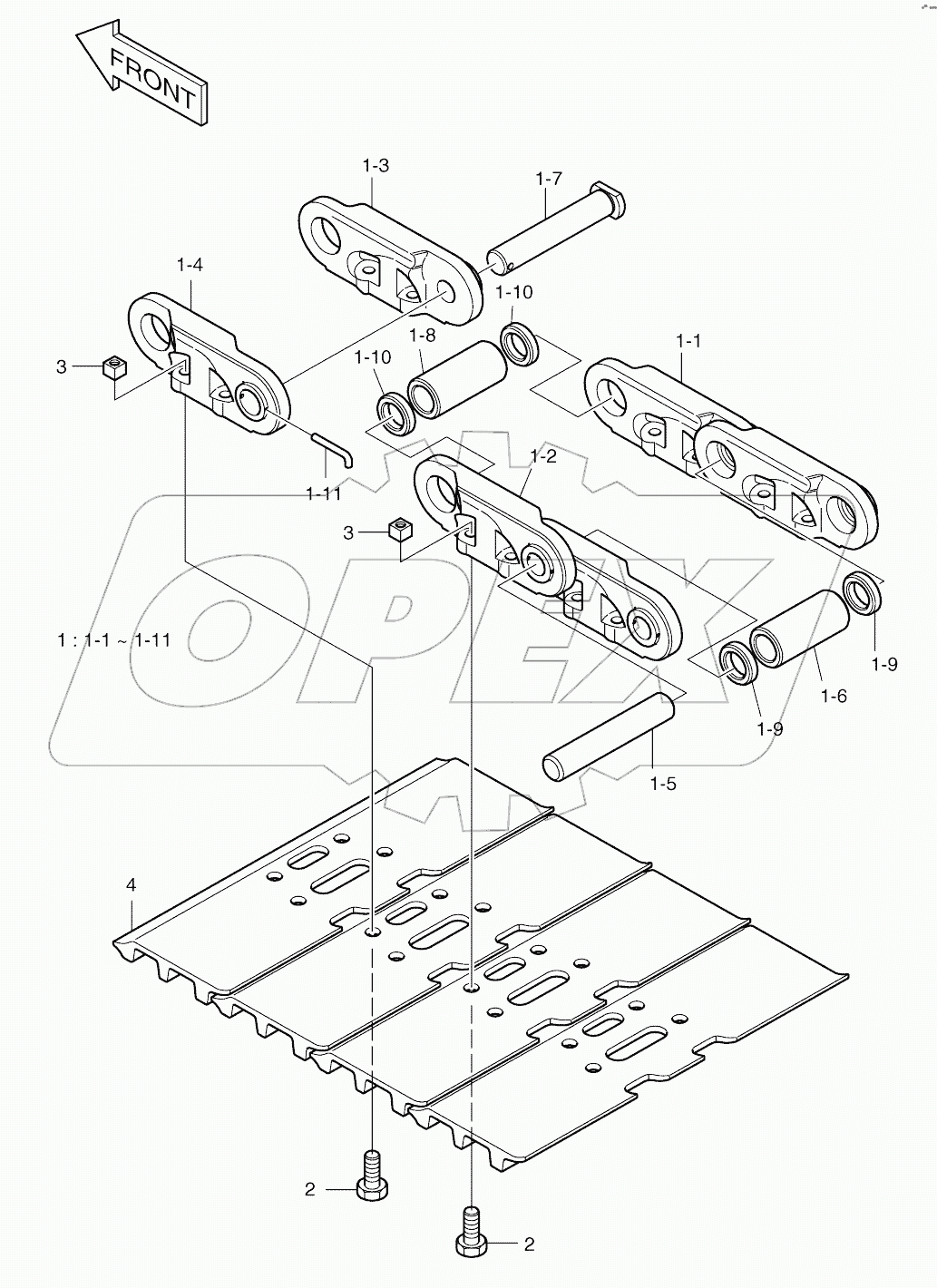 SEALED TRACK SHOE - 600G